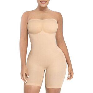 Women's A1-Skin-Short Shapewear Control Body Shaper Bodysuits Jumpsuit Tops
